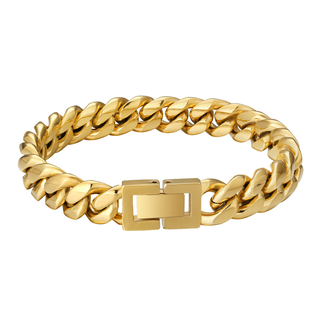 MAJESKY 10mm Cuban Bracelet - PVD Gold